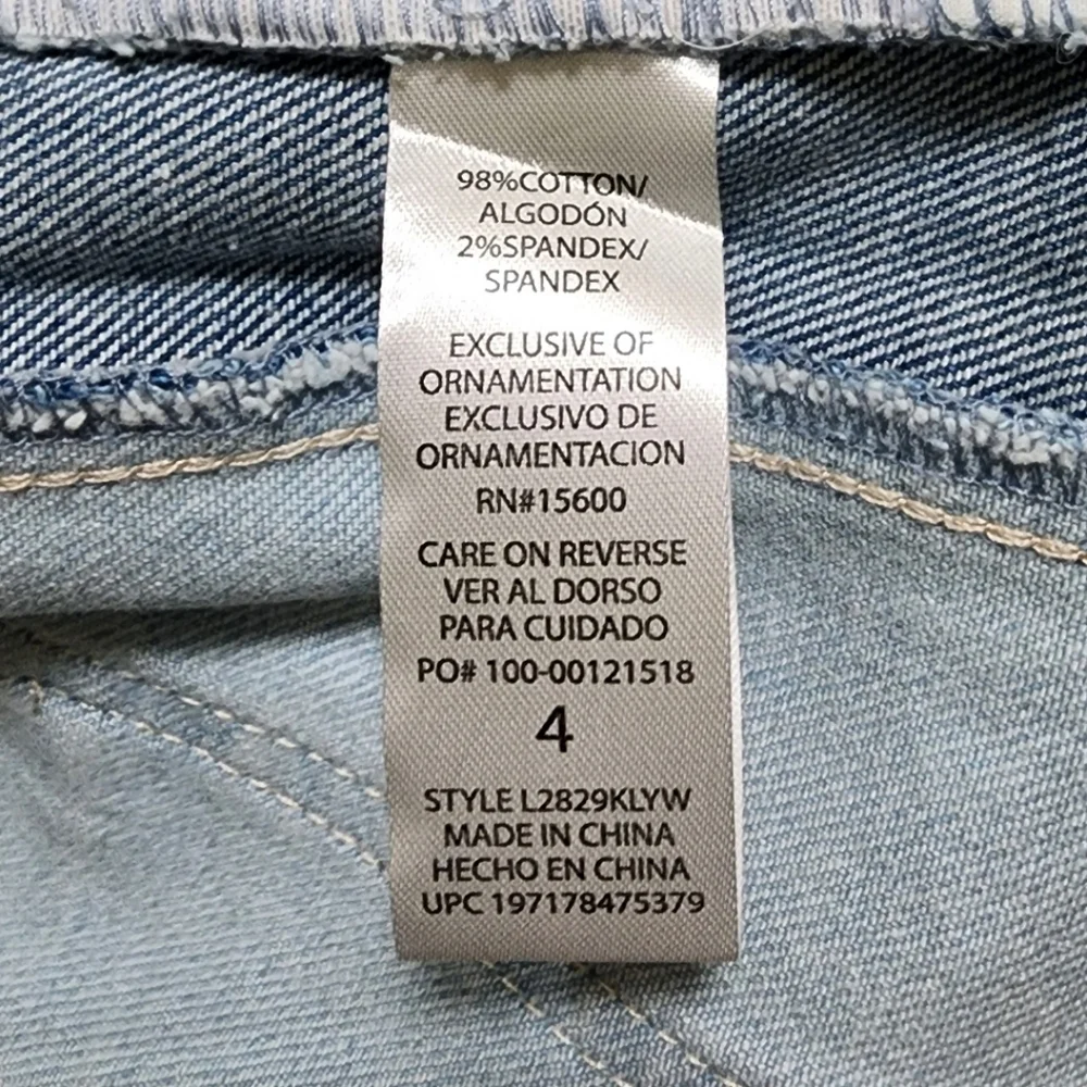 Wit & Wisdom Jeans Relaxed Straight Leg Cropped Fray Hem Skyrise Ab Solution 4